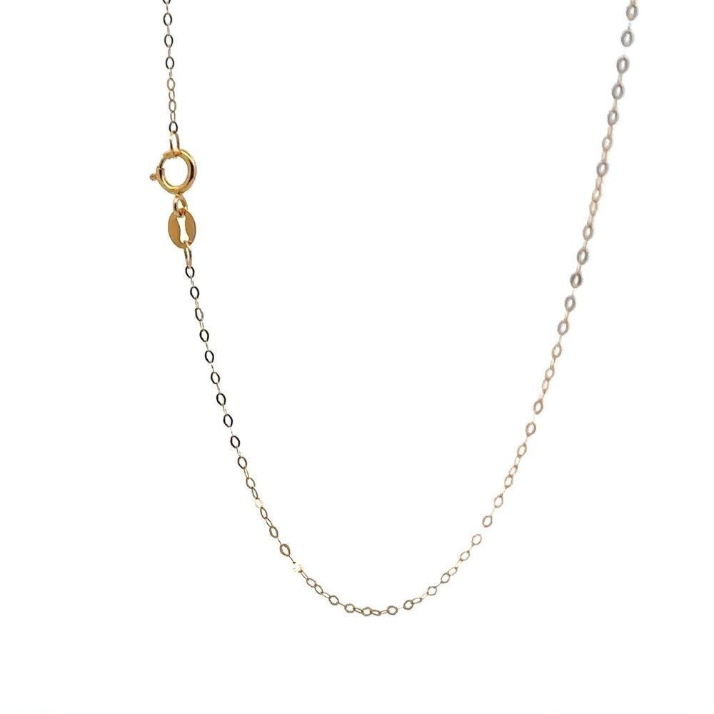 18K Gold Necklace Chain 18 inches Pendant Heart 0.58 grams - Picture 8 of 10